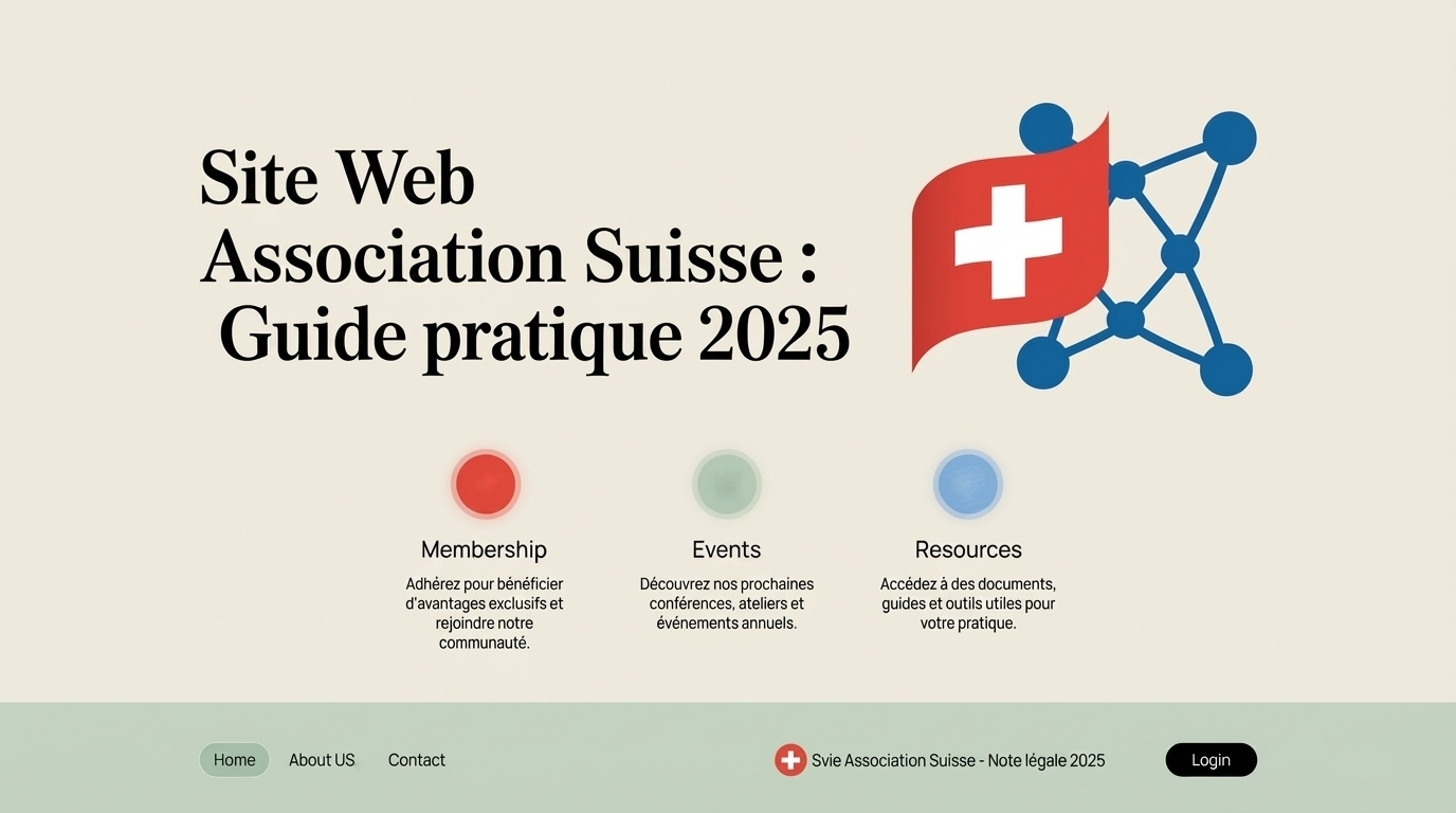 Site web association suisse : guide pratique 2025