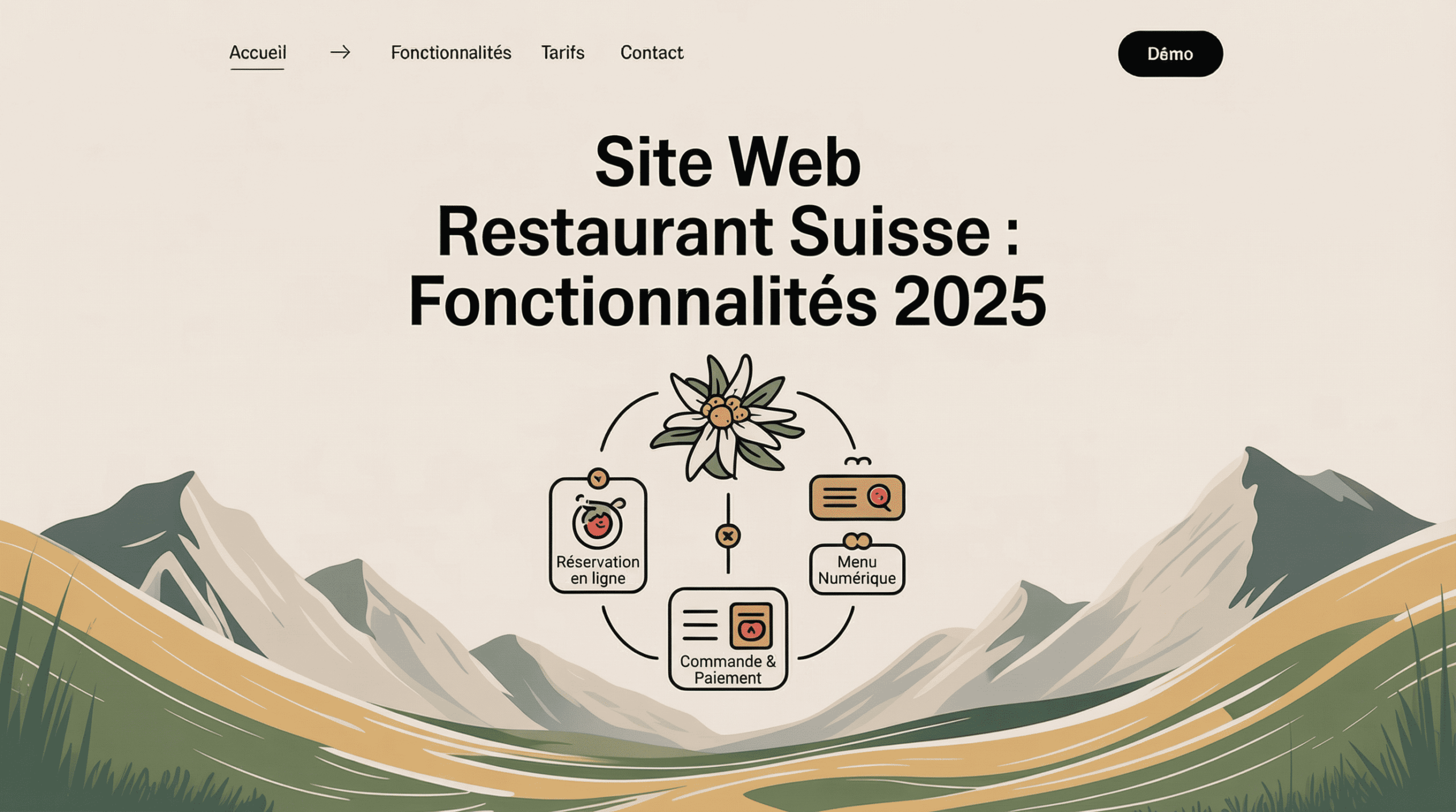 Site web restaurant suisse : fonctionnalités 2025
